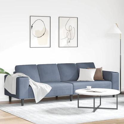 Divano Blu 250 x 77 x 76 cm Tessuto in Cords | homemem39