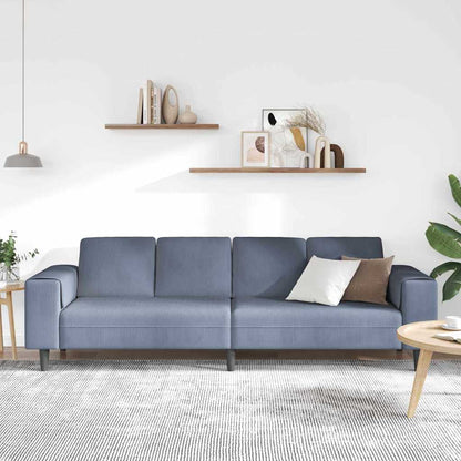 Divano Blu 250 x 77 x 76 cm Tessuto in Cords | homemem39