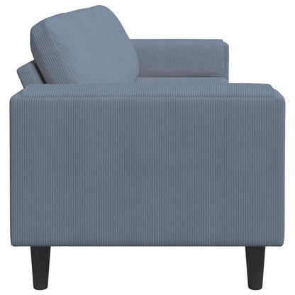 Divano Blu 250 x 77 x 76 cm Tessuto in Cords | homemem39