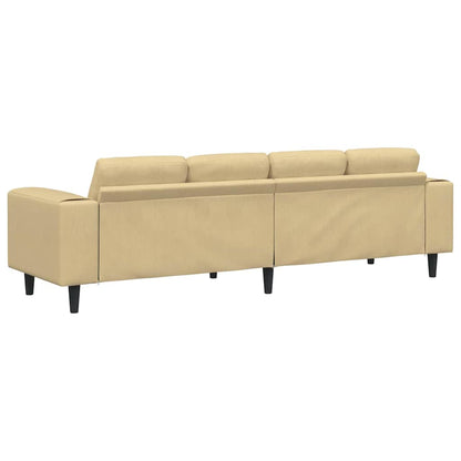 Divano Grigio Verde 250 x 77 x 76 cm Tessuto in Cords | homemem39