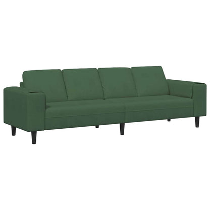 Divano Verde Scuro 250 x 77 x 76 cm Tessuto in Cords | homemem39