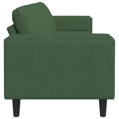Divano Verde Scuro 250 x 77 x 76 cm Tessuto in Cords | homemem39