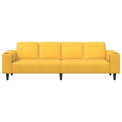 Divano Giallo Chiaro 250 x 77 x 76 cm Tessuto in Cords
