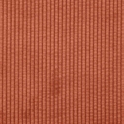 Divano Rosso Arancio 250 x 77 x 76 cm Tessuto in Cords