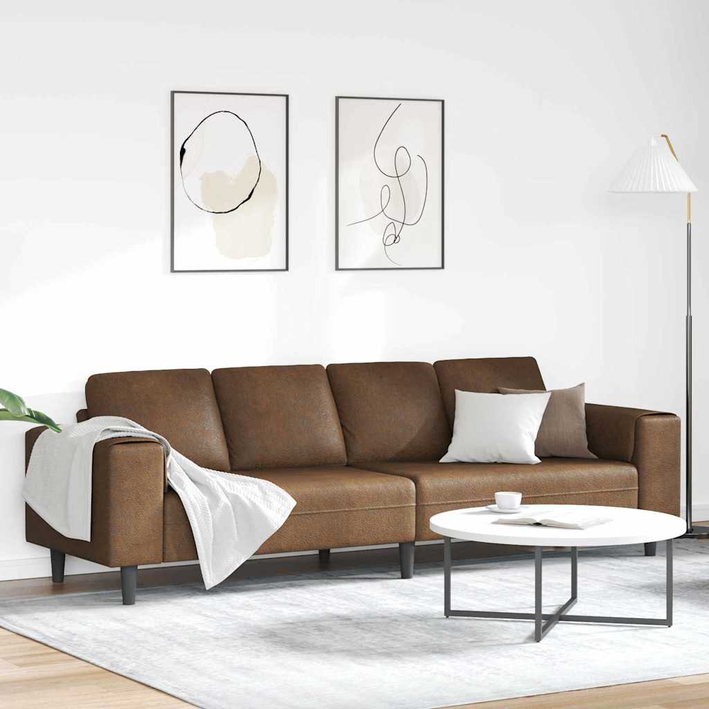Divano per Soggiorno Marrone 250 x 77 x 76 cm