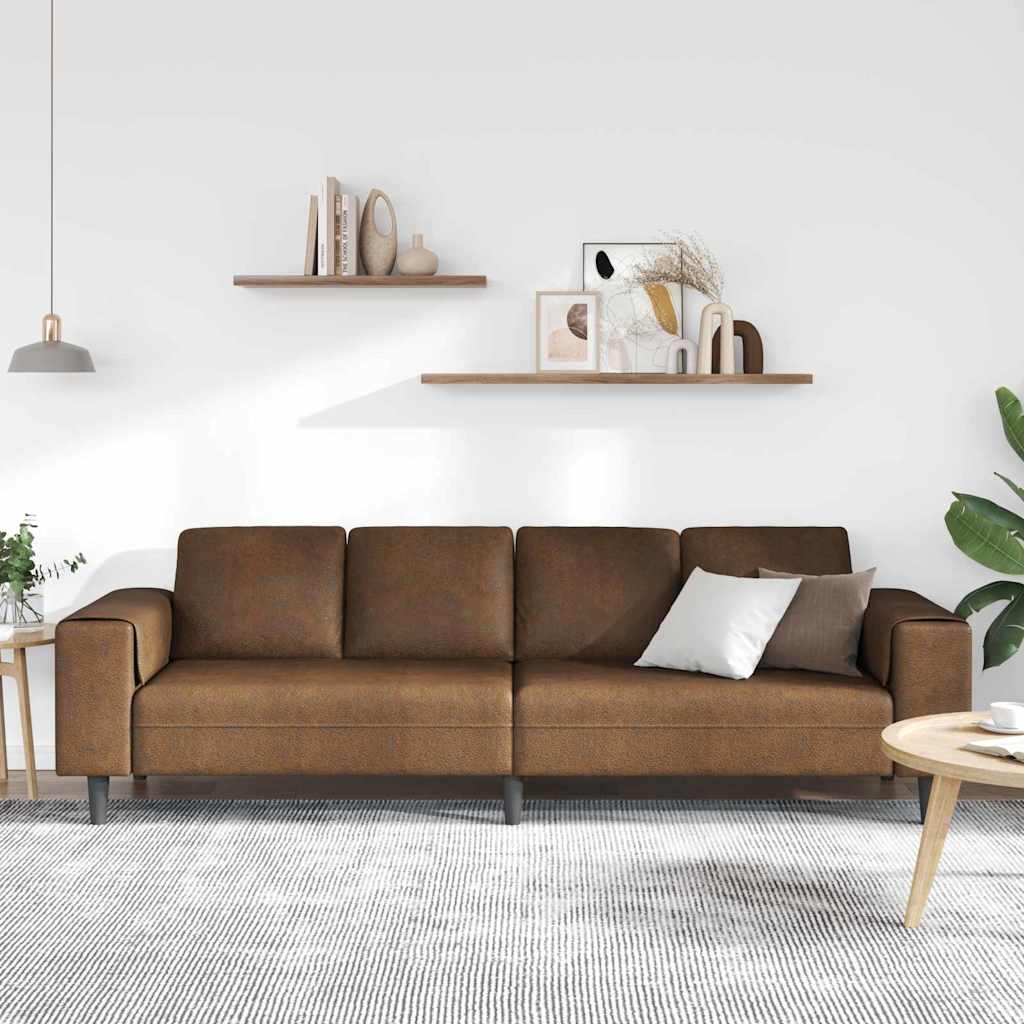Divano per Soggiorno Marrone 250 x 77 x 76 cm