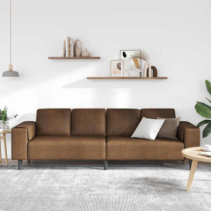 Divano per Soggiorno Marrone 250 x 77 x 76 cm