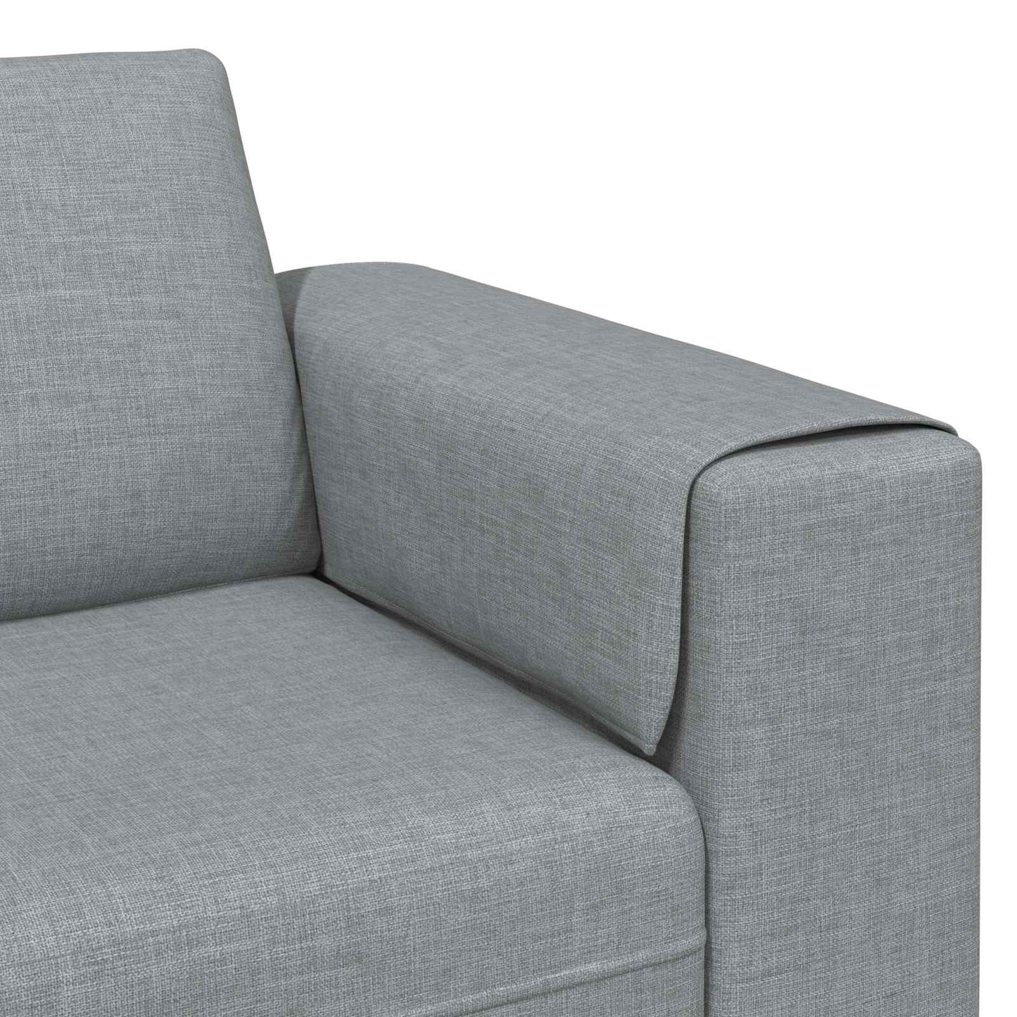 Divano per Soggiorno 3 pcs Grigio chiaro Poliestere | homemem39