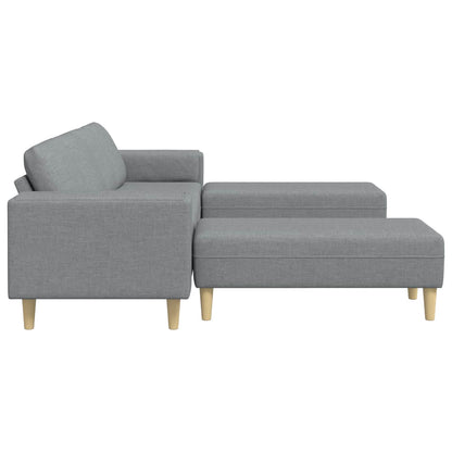 Divano per Soggiorno 3 pcs Grigio chiaro Poliestere | homemem39