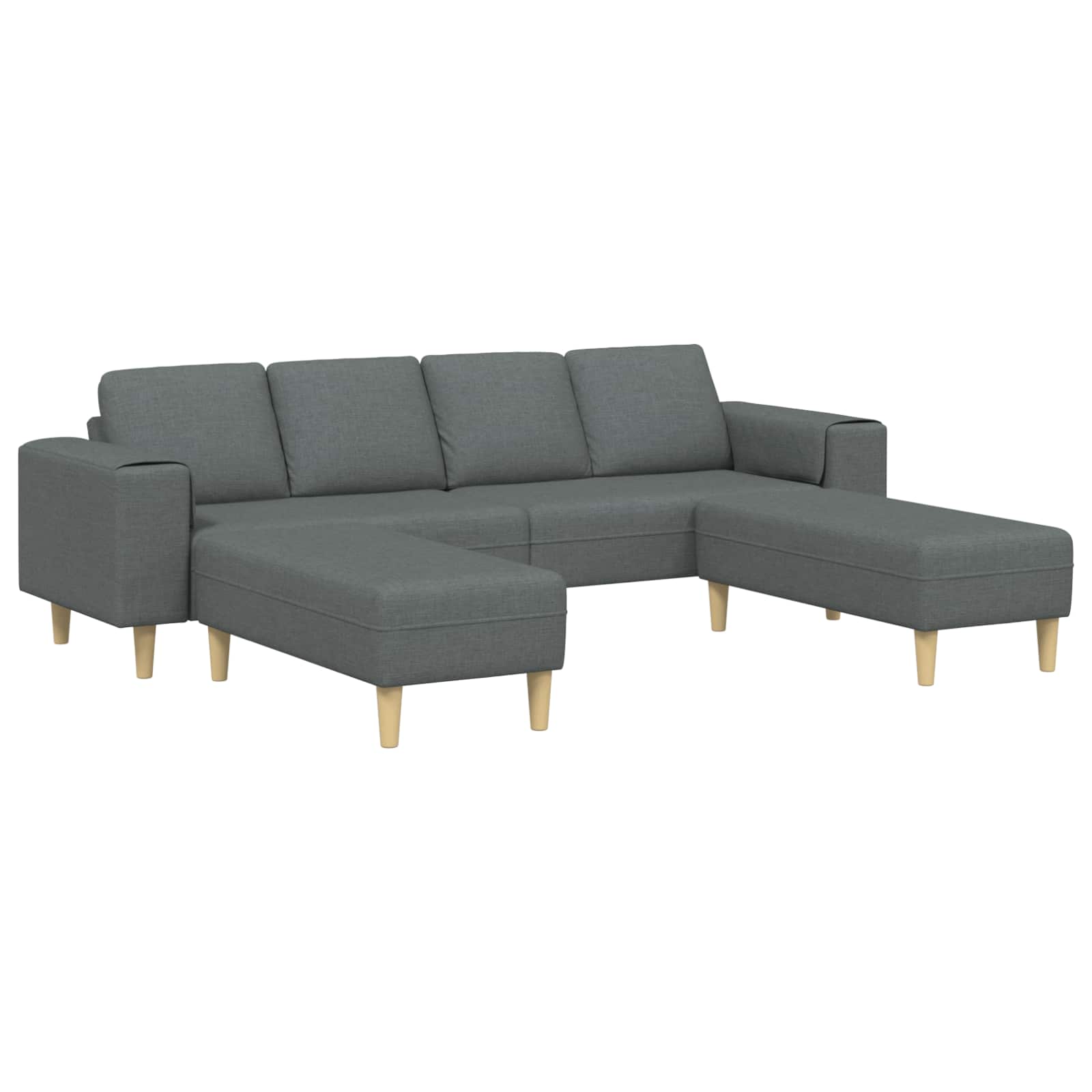 Divano per Soggiorno 3 pcs Grigio scuro Poliestere | homemem39
