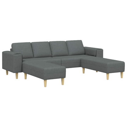 Divano per Soggiorno 3 pcs Grigio scuro Poliestere | homemem39