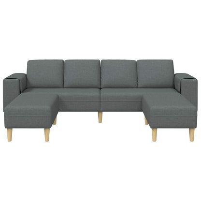 Divano per Soggiorno 3 pcs Grigio scuro Poliestere | homemem39