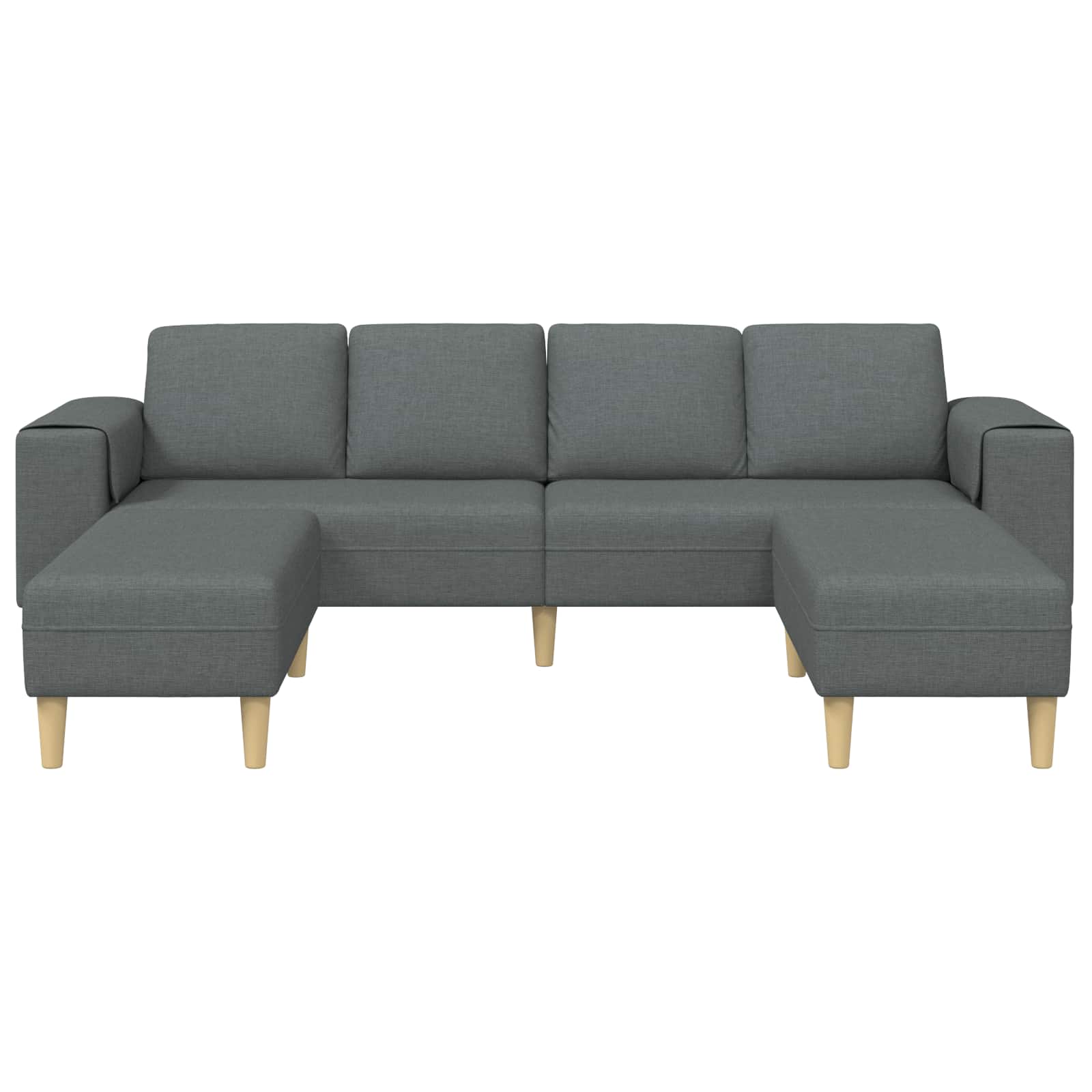 Divano per Soggiorno 3 pcs Grigio scuro Poliestere | homemem39