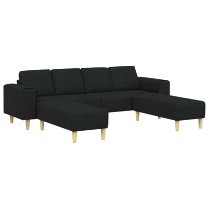 Divano per Soggiorno 3 pcs Nero Poliestere | homemem39