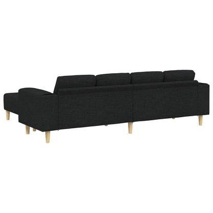 Divano per Soggiorno 3 pcs Nero Poliestere | homemem39