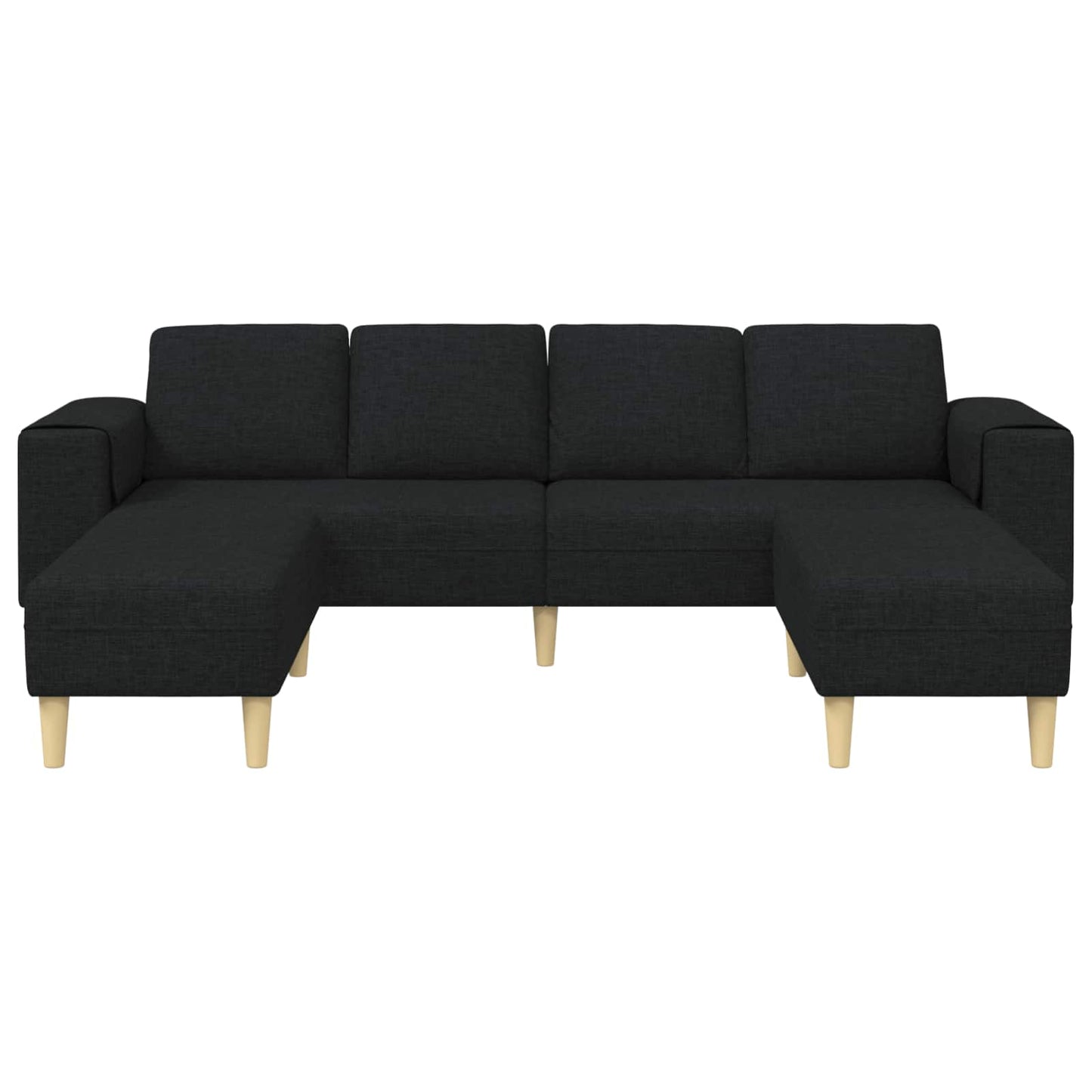 Divano per Soggiorno 3 pcs Nero Poliestere | homemem39