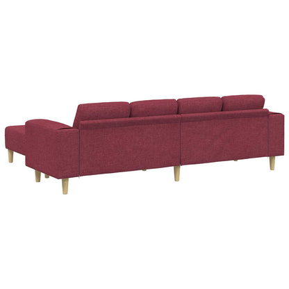 Divano per Soggiorno 3 pcs Rosso Vino 250 x 188 x 76 cm | homemem39