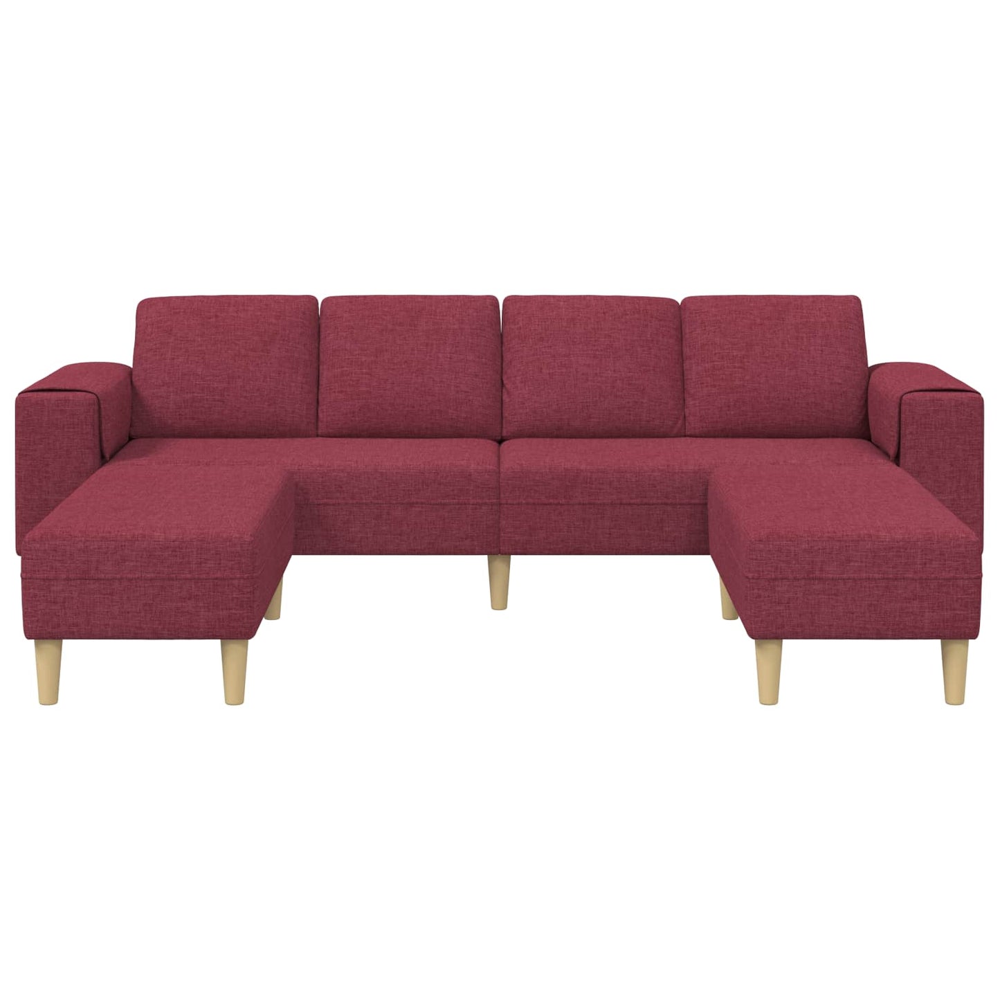 Divano per Soggiorno 3 pcs Rosso Vino 250 x 188 x 76 cm | homemem39