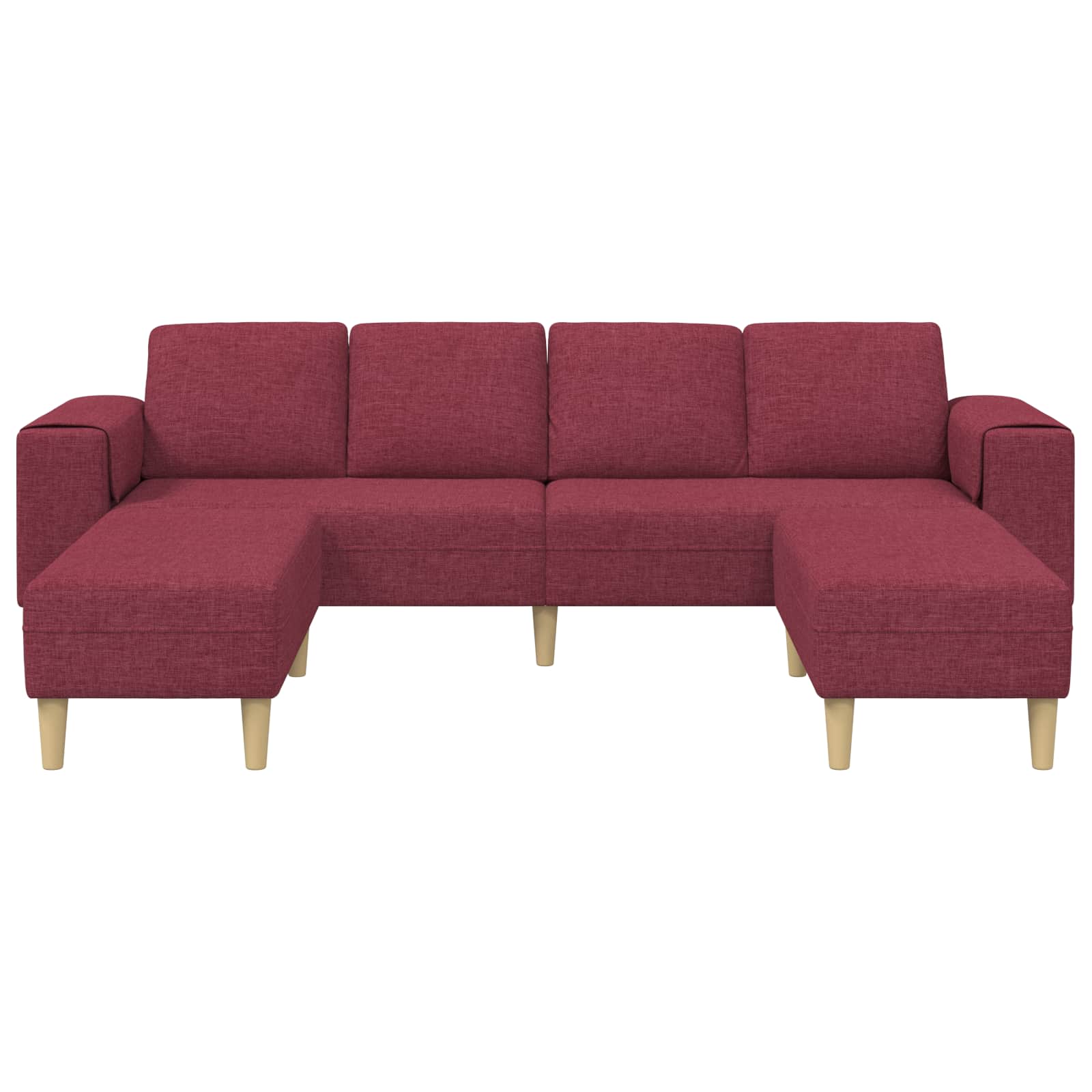 Divano per Soggiorno 3 pcs Rosso Vino 250 x 188 x 76 cm | homemem39