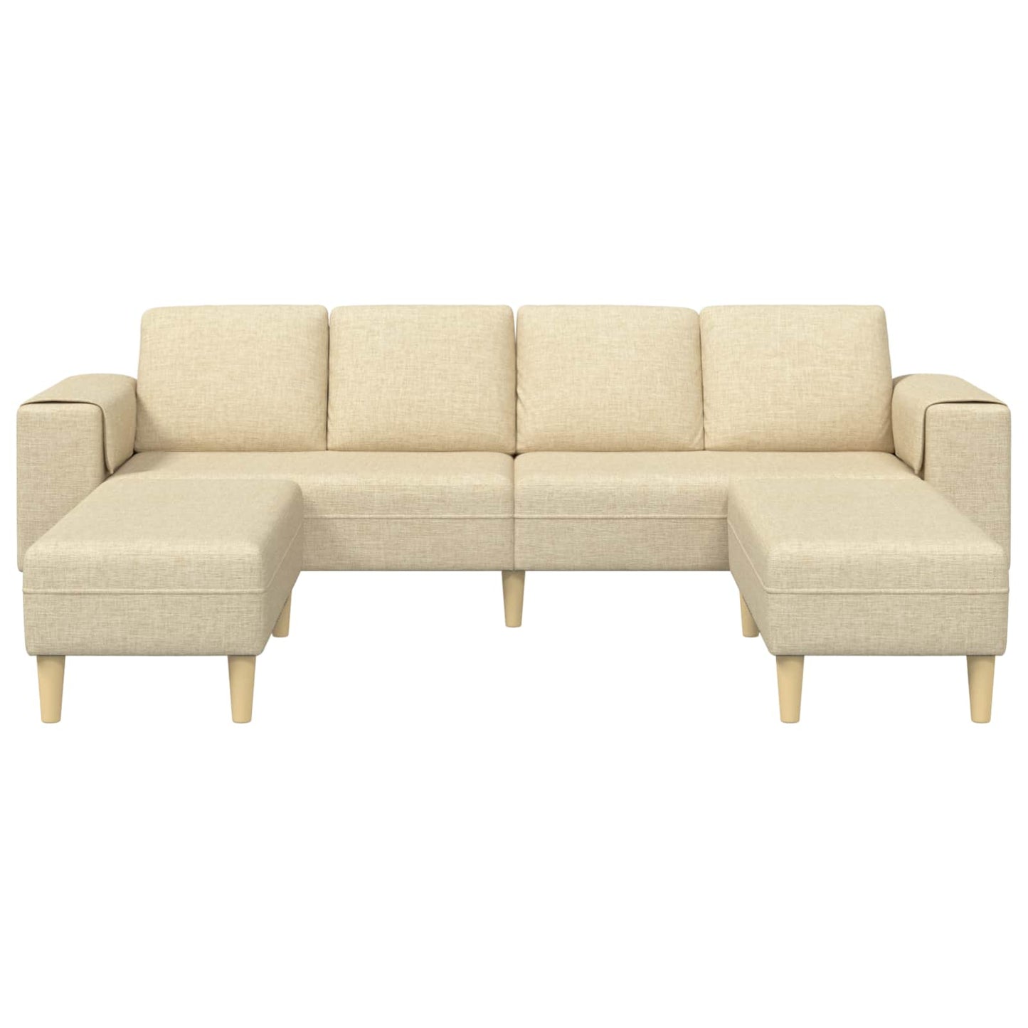 Divano per Soggiorno 3 pcs Crema Poliestere | homemem39