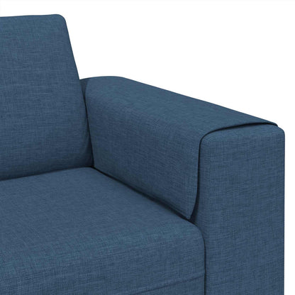 Divano per Soggiorno 3 pz Blu Poliestere