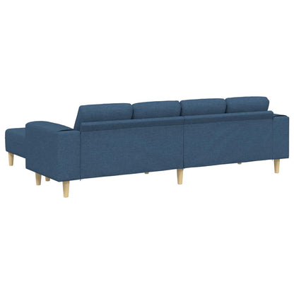 Divano per Soggiorno 3 pz Blu Poliestere