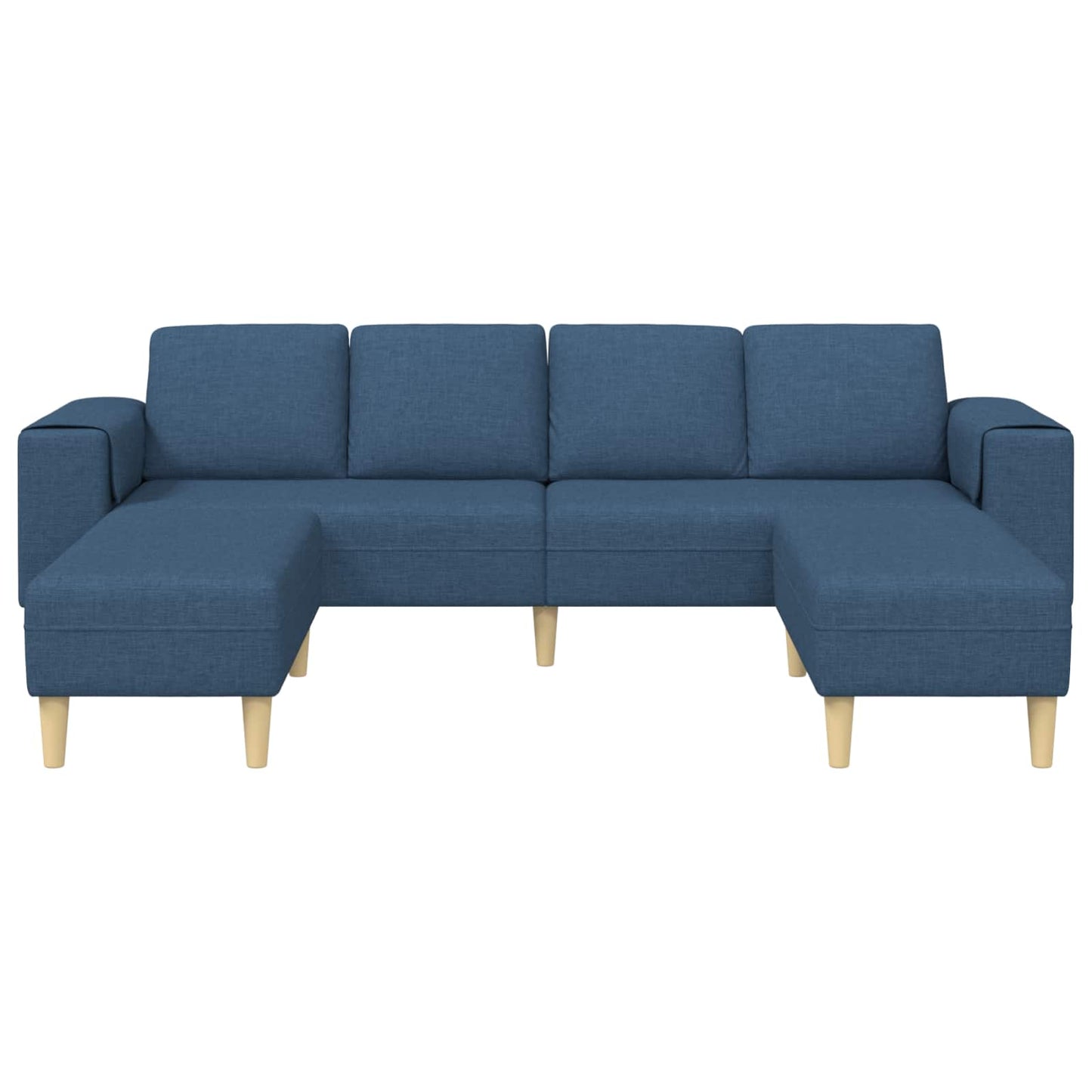 Divano per Soggiorno 3 pz Blu Poliestere