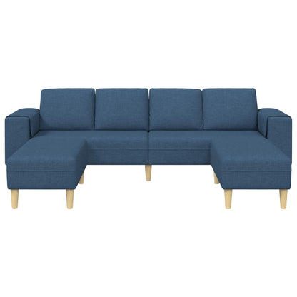 Divano per Soggiorno 3 pz Blu Poliestere