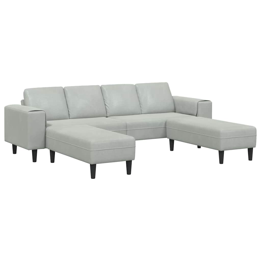 Set di divani Grigio chiaro Velluto - homemem39