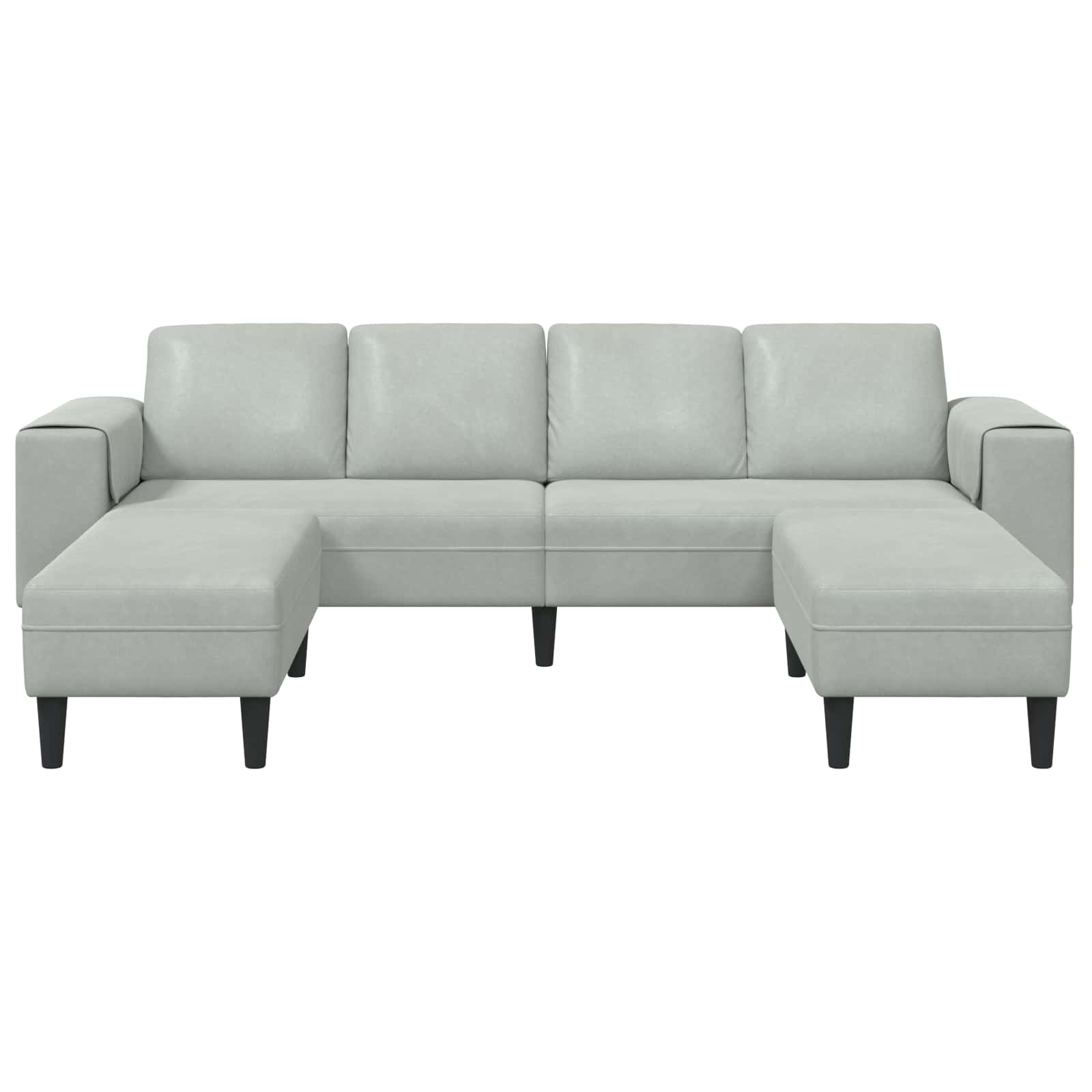 Divano per Soggiorno 3 pcs Grigio chiaro 250 x 188 x 76 cm | homemem39