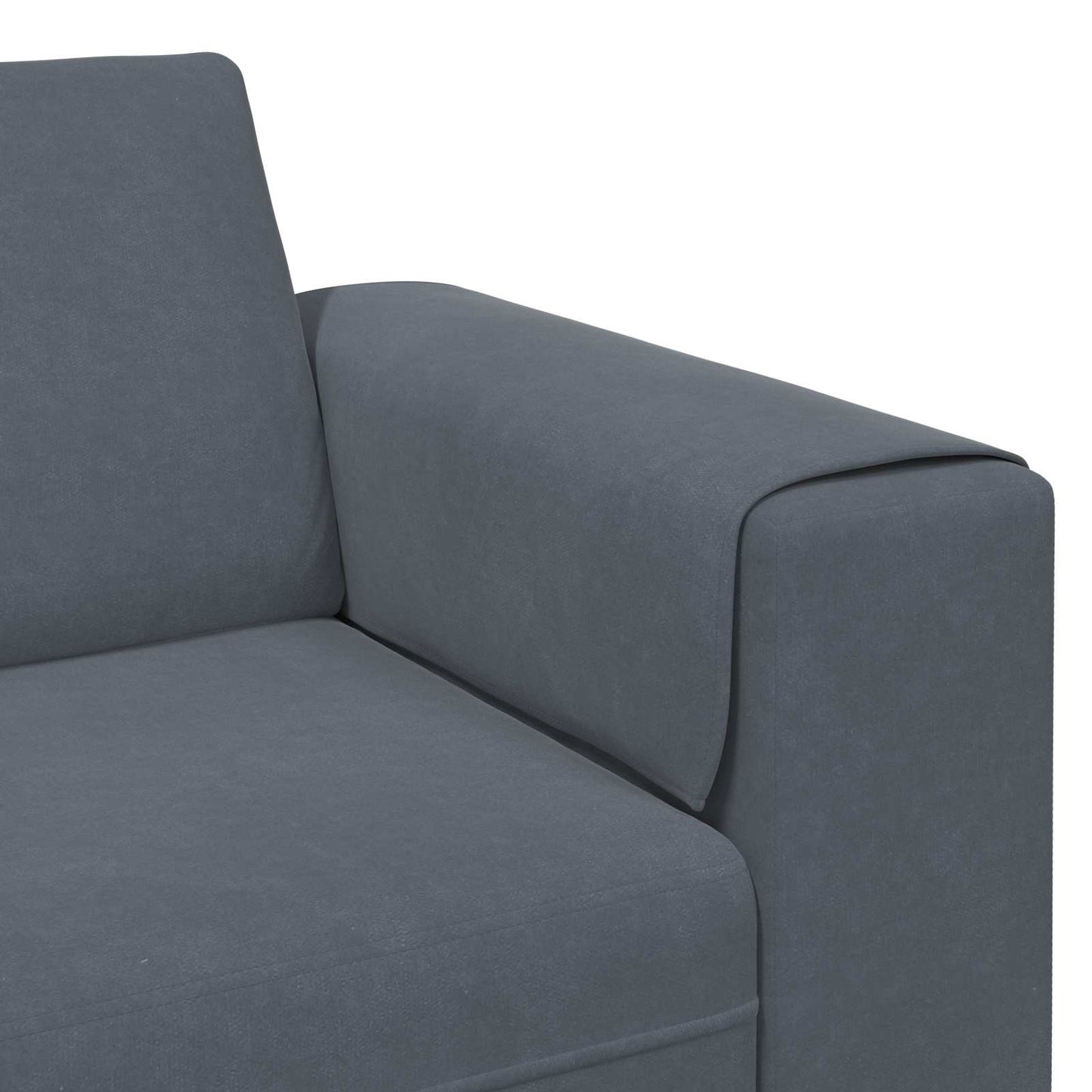 Divano per Soggiorno 3 pcs Grigio scuro 250 x 188 x 76 cm | homemem39