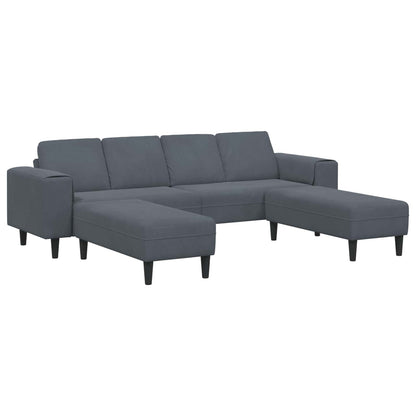 Divano per Soggiorno 3 pcs Grigio scuro 250 x 188 x 76 cm | homemem39