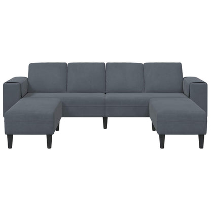 Divano per Soggiorno 3 pcs Grigio scuro 250 x 188 x 76 cm | homemem39