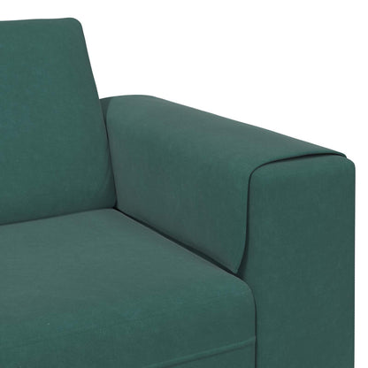 Divano per Soggiorno 3 pcs Verde Scuro 250 x 188 x 76 cm | homemem39