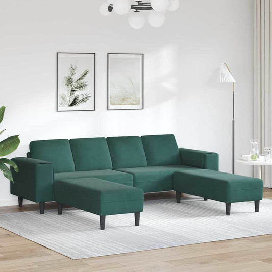 Set di divani Verde scuro Velluto - homemem39