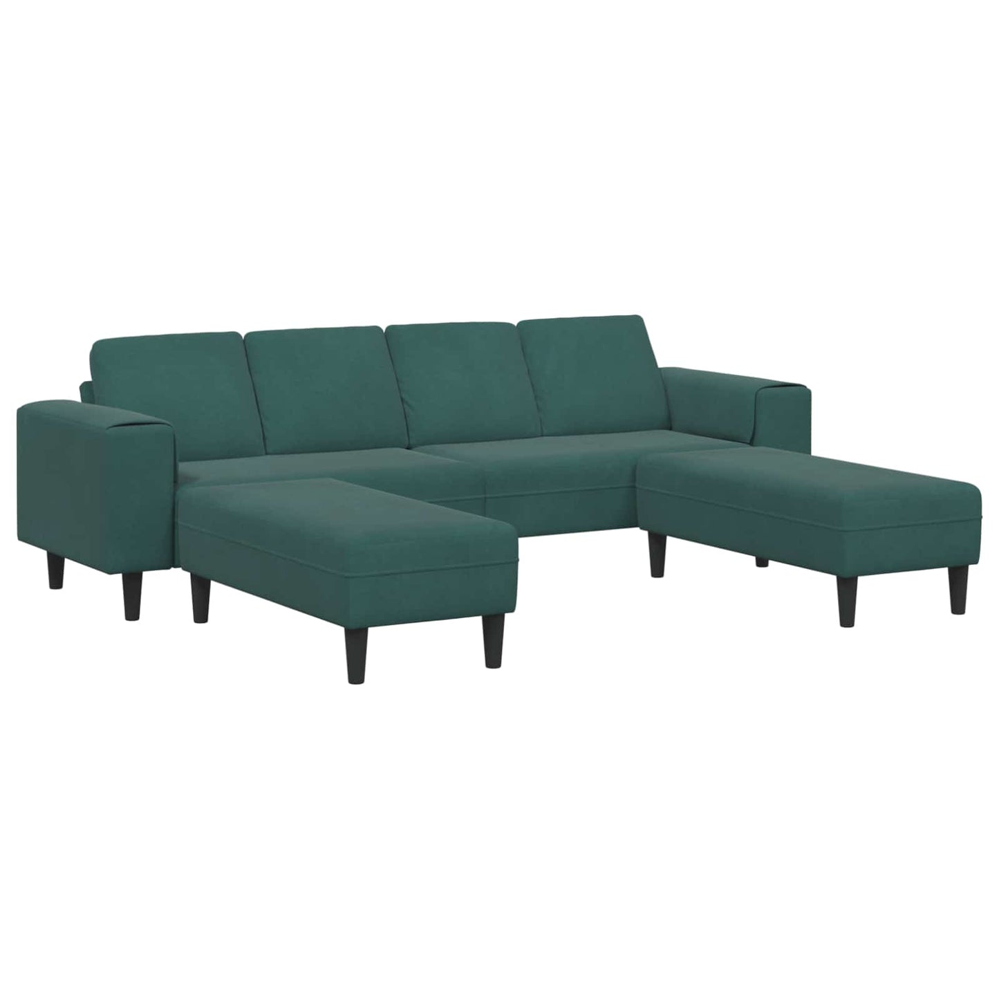 Divano per Soggiorno 3 pcs Verde Scuro 250 x 188 x 76 cm | homemem39