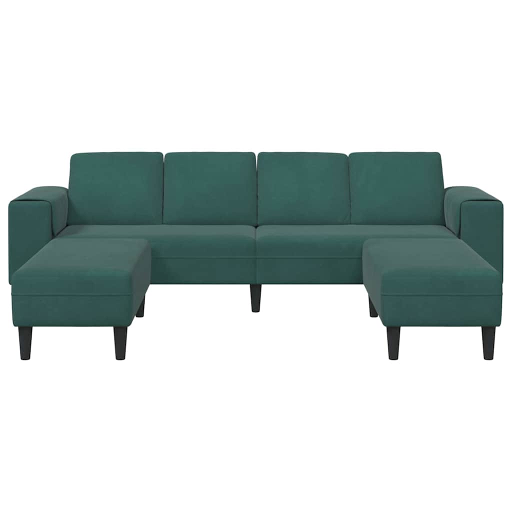 Set di divani Verde scuro Velluto - homemem39