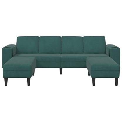 Divano per Soggiorno 3 pcs Verde Scuro 250 x 188 x 76 cm | homemem39