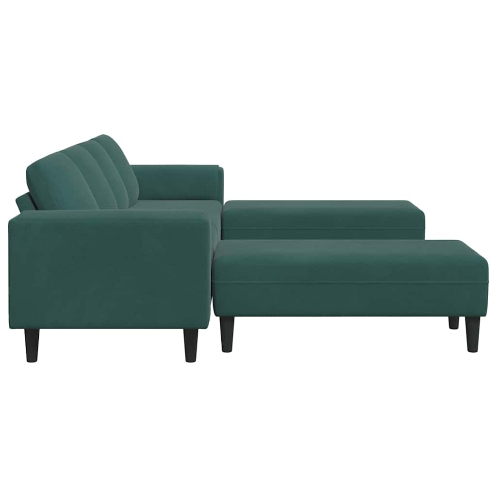 Set di divani Verde scuro Velluto - homemem39