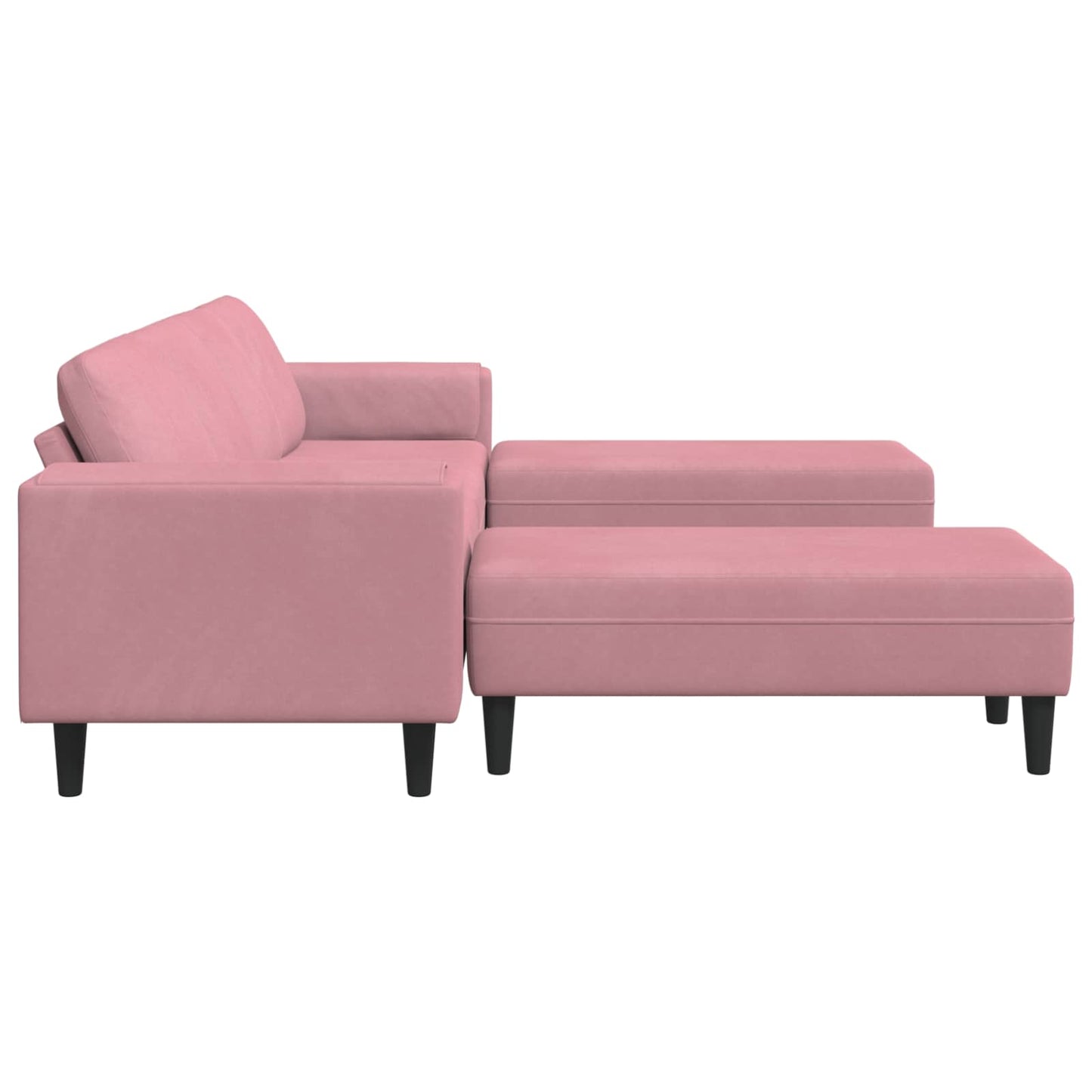 Divano per Soggiorno 3 pz Rosa