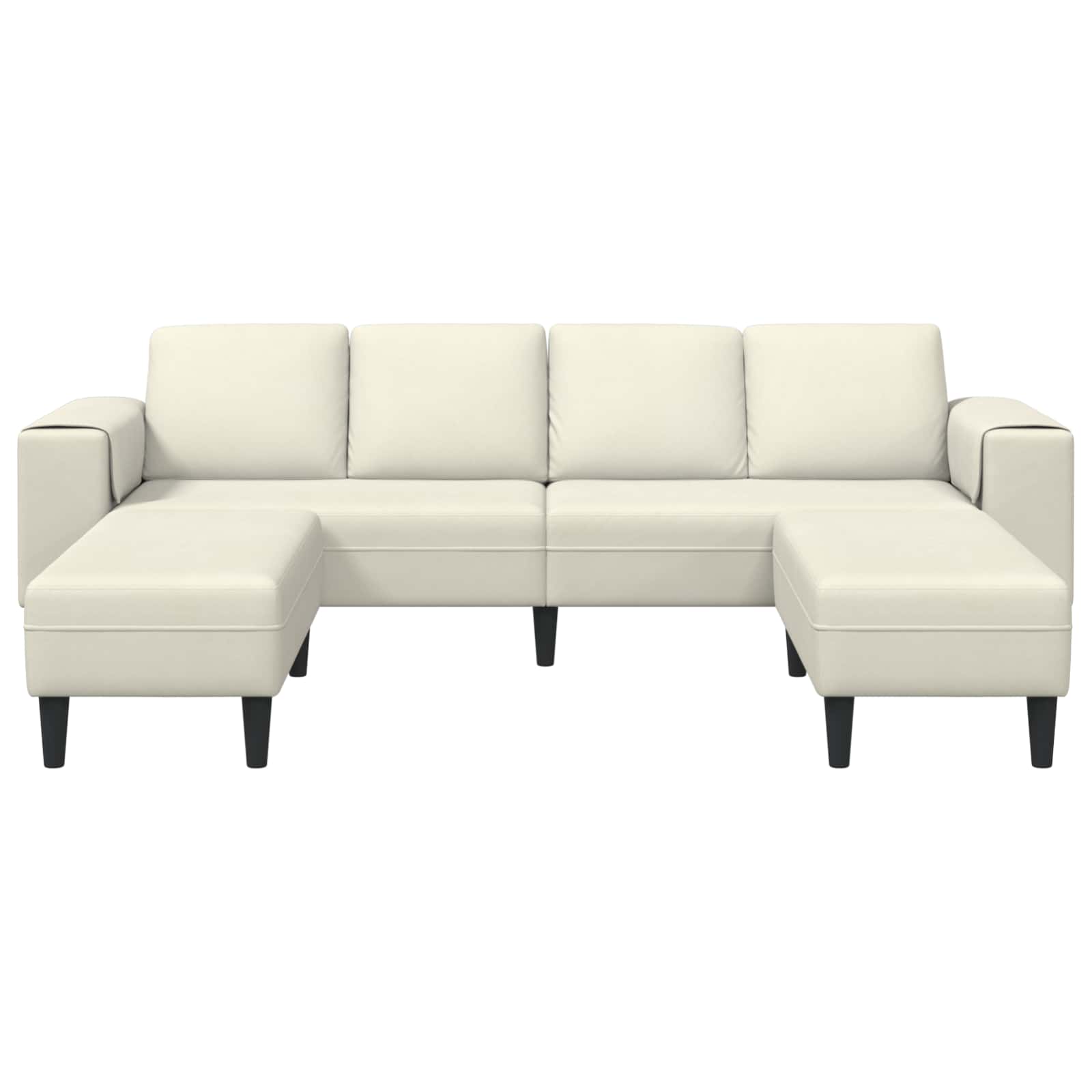 Divano per Soggiorno 3 pcs Crema 250 x 188 x 76 cm | homemem39