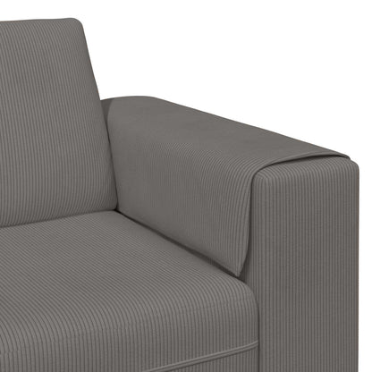 Divano Grigio chiaro 250 x 188 x 76 cm Tessuto in Cords | homemem39