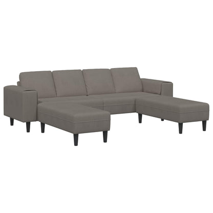 Divano Grigio chiaro 250 x 188 x 76 cm Tessuto in Cords | homemem39