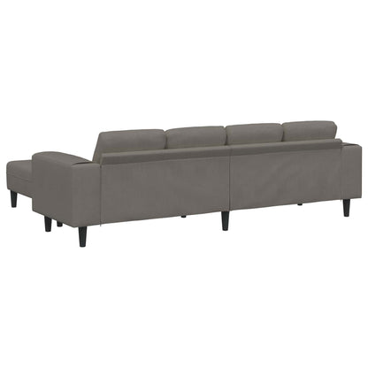 Divano Grigio chiaro 250 x 188 x 76 cm Tessuto in Cords | homemem39