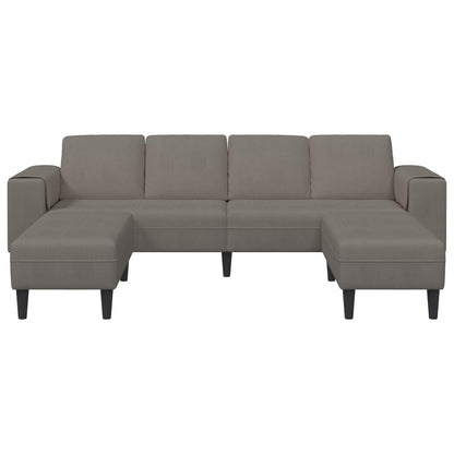 Divano Grigio chiaro 250 x 188 x 76 cm Tessuto in Cords | homemem39