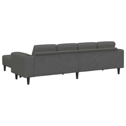 Divano Grigio scuro 250 x 188 x 76 cm Tessuto in Cords | homemem39