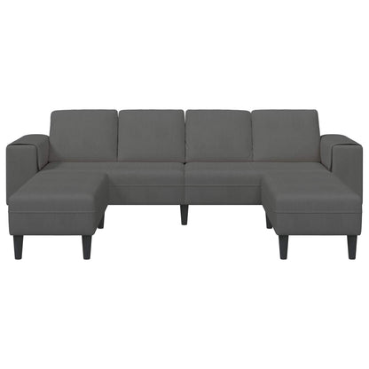 Divano Grigio scuro 250 x 188 x 76 cm Tessuto in Cords | homemem39
