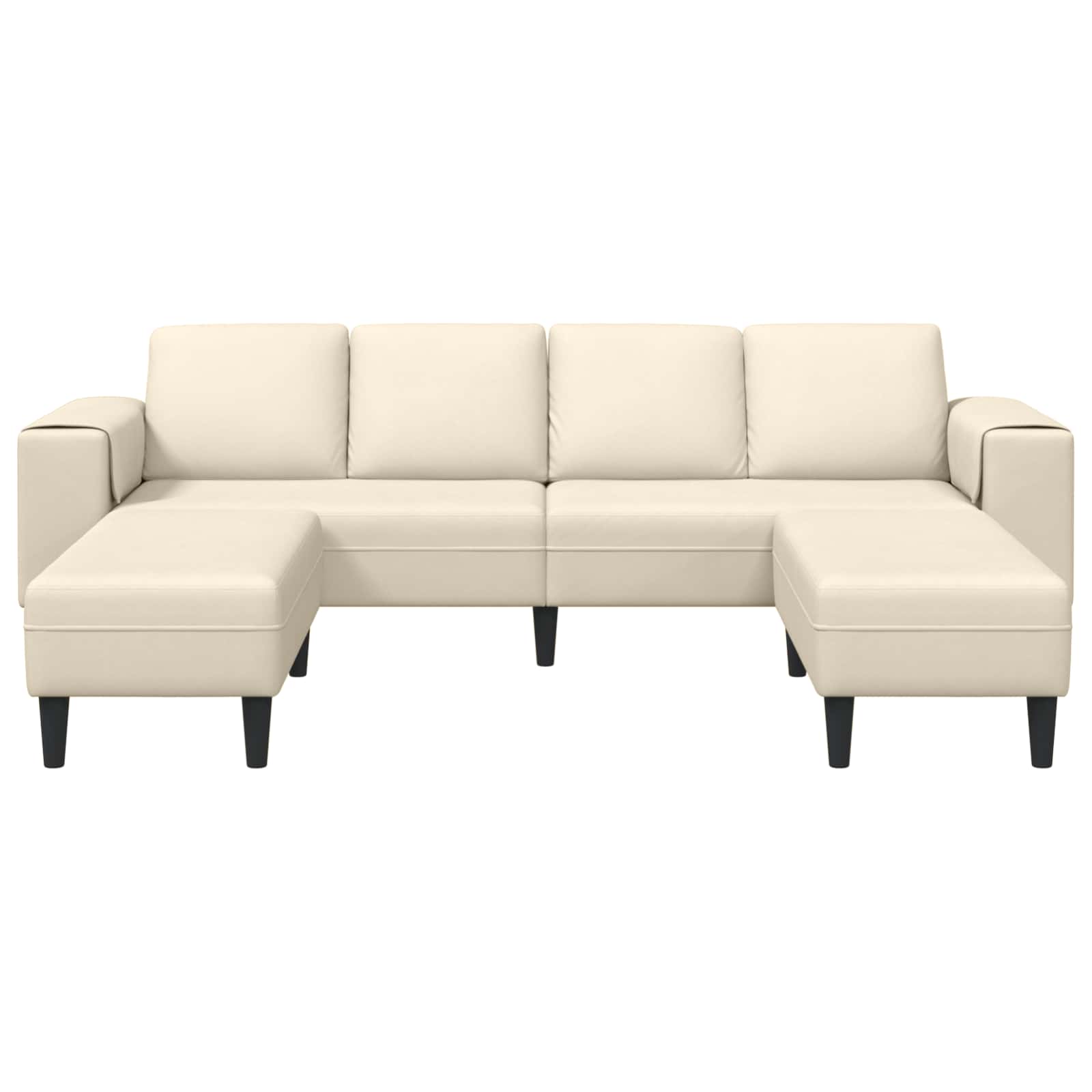 Divano Crema 250 x 188 x 76 cm Tessuto in Cords | homemem39