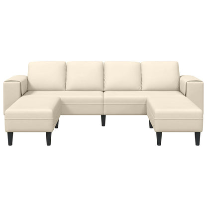 Divano Crema 250 x 188 x 76 cm Tessuto in Cords | homemem39