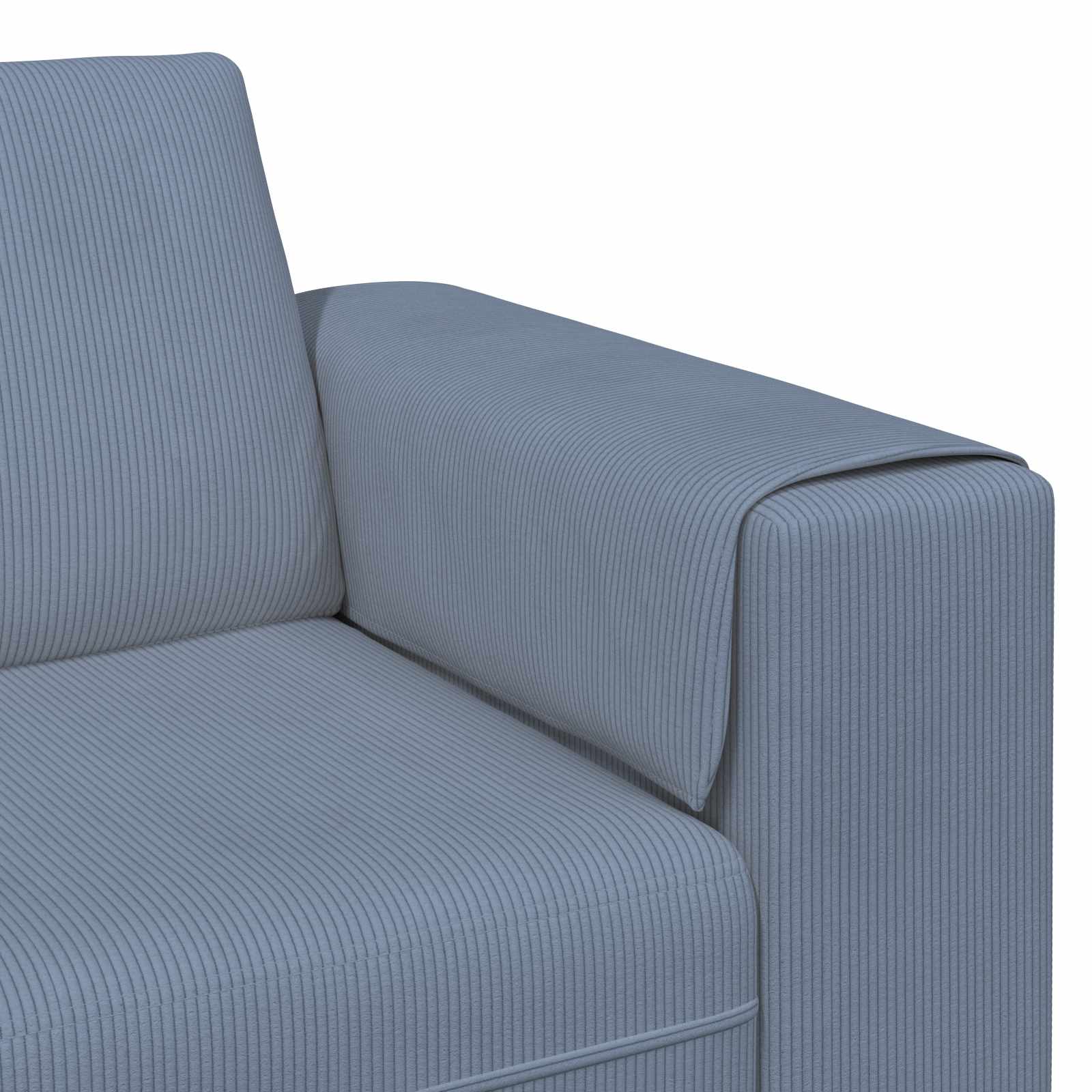 Divano Blu 250 x 188 x 76 cm Tessuto in Cords | homemem39